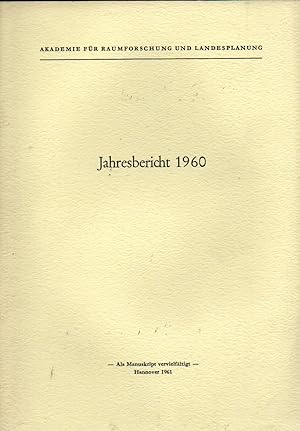 Bild des Verkufers fr Jahresbericht 1960 zum Verkauf von Clivia Mueller