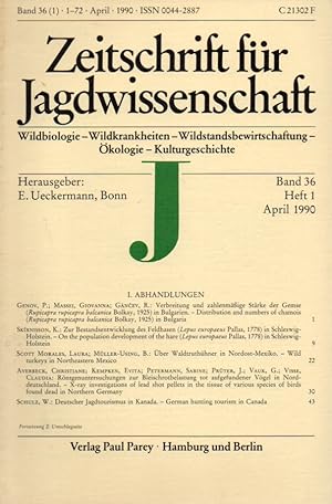 Zeitschrift für Jagdwissenschaft Band 36, 1990 Heft 1 bis 3 (3 Hefte)