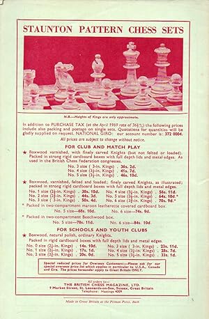 The British Chess Magazine Voume 89, 1969, Hefte 1 bis 12 (12 Hefte)