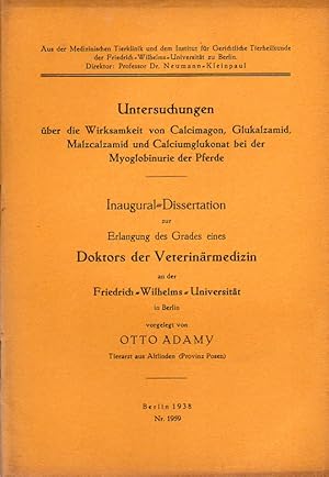 Untersuchungen über die Wirksamkeit von Calcimagon,Glukalzamid,Malzcal