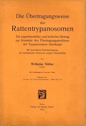 Imagen del vendedor de Die bertragungsweise der Tattentrypanosomen.Mit bes.Bercks.der paras a la venta por Clivia Mueller