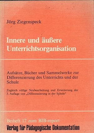 Bild des Verkufers fr Innere und uere Unterrichtsorganisation zum Verkauf von Clivia Mueller