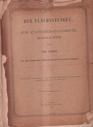 Seller image for Der Flachsstengel.Eine Statistisch-Anatomische Monographie for sale by Clivia Mueller