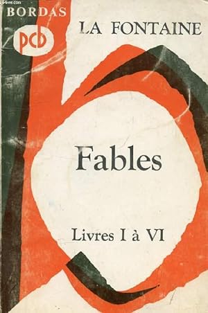Bild des Verkufers fr FABLES, TOME I (LIVRES I-VI) zum Verkauf von Le-Livre