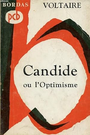 Bild des Verkufers fr CANDIDE, OU L'OPTIMISME zum Verkauf von Le-Livre