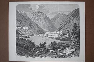 Die Franzensfeste bei Brixen in Tyrol, Holzstich aus dem Jahr 1867 nach einer Originalskizze von ...