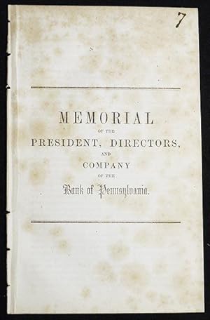 Memorial of the President, Directors, and Company of the Bank of Pennsylvania