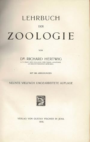 Image du vendeur pour Lehrbuch der Zoologie ( 9., vielf. umgearb. Auflage) mis en vente par Schueling Buchkurier