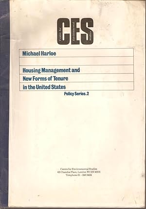 Seller image for Housing Management and New Forms of Tenure in the United States for sale by Snookerybooks