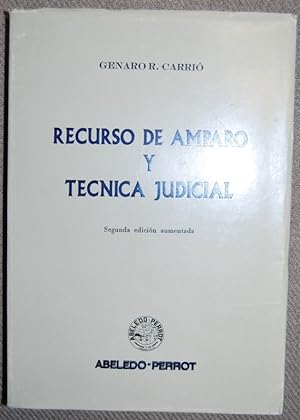 Bild des Verkufers fr RECURSO DE AMPARO Y TECNICA JUDICIAL. (Anlisis crtico del caso "Kot") zum Verkauf von Fbula Libros (Librera Jimnez-Bravo)