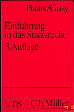 Seller image for EINFHRUNG IN DAS STAATSRECHT, 3 neubearbeitete Auflage for sale by La Memoire du Droit