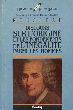 Seller image for DISCOURS SUR L'ORIGINE DE L'INEGALITE for sale by Le-Livre