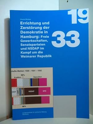 Seller image for Errichtung und Zerstrung der Demokratie in Hamburg. Freie Gewerkschaften, Senatsparteien und NSDAP im Kampf um die Weimarer Republik. Fnf Abhandlungen for sale by Antiquariat Weber