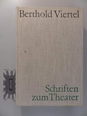 Immagine del venditore per Schriften zum Theater. venduto da Druckwaren Antiquariat