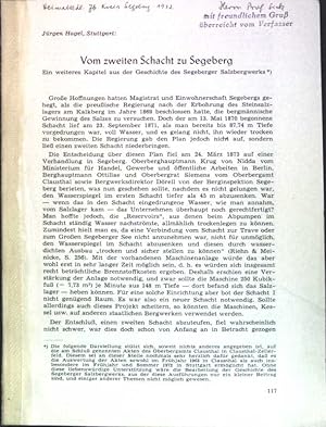 Seller image for Vom zweiten Schacht zu Segeberg: Ein weiteres Kapitel aus der Geschichte des Segeberger Salzbergwerks; for sale by books4less (Versandantiquariat Petra Gros GmbH & Co. KG)