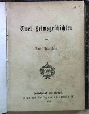 Imagen del vendedor de Twei Leiwsgeschichten (BEIGEBUNDEN: Aus den Schweizerbergen (von Franz von Sonnenfeld (?)/ Schomacke, Hanna: Bunte Mrchen) - 3 Werke in einem Band. a la venta por books4less (Versandantiquariat Petra Gros GmbH & Co. KG)