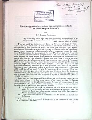 Bild des Verkufers fr Quelques aspects du problme des sdiments corrlatifs en climat tropical humide; zum Verkauf von books4less (Versandantiquariat Petra Gros GmbH & Co. KG)