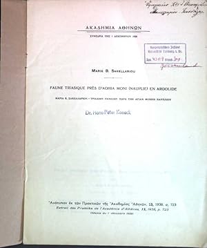 Imagen del vendedor de Faune triasique prs d'Aghia Moni (Nauplie) en Argolide; a la venta por books4less (Versandantiquariat Petra Gros GmbH & Co. KG)