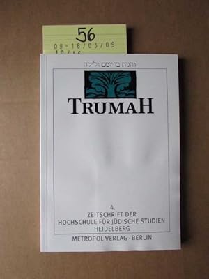 Image du vendeur pour Trumah Zeitschrift der Hochschule fr Jdische Studien Heidelberg Nr. 4 mis en vente par Bookstore-Online
