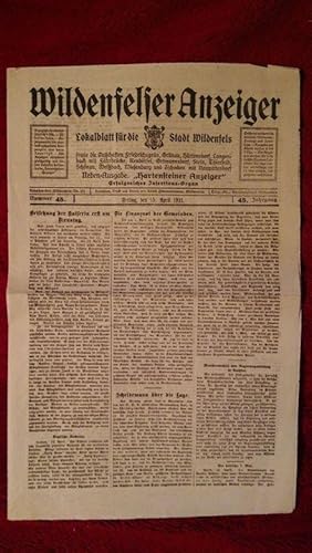 Wildenfelser Anzeiger. Lokalblatt für die Stadt Wildenfels sowie die Ortschaften Friedrichsgrün, ...