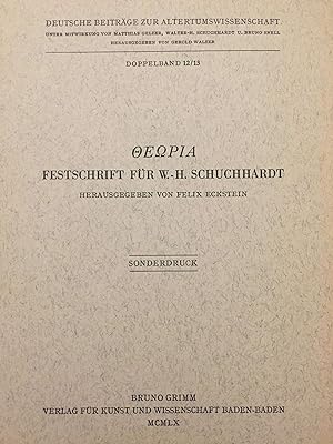 Seller image for Festschrift fr W.H. Schuchhardt: Herakles, Orpheus und die Musen for sale by Meretseger Books