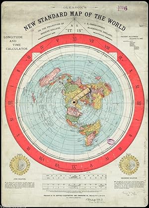 Gleason's New Standard Map of the World [Flat Earth] : circa 1892