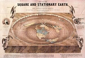 Map of the Square and Stationary Earth [Flat Earth] : Orlando Ferguson : 1893