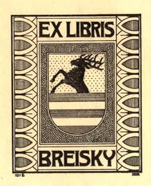 Imagen del vendedor de Exlibris fr Breisky. Klischedruck von Lorenz M.Rheude. a la venta por Antiquariat Heinz Tessin