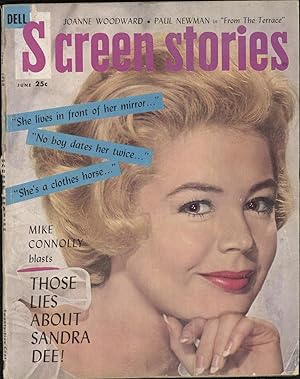 Bild des Verkufers fr Screen Stories, Best Movies of the Month in Story Form: Vol. 59, No. 6 (June 1960): Sandra Dee, Bud Abbott, Joanne Woodward, Paul Newman, Gallant Hours, Five Branded Women, Sergeant Rutledge, from the Terrace, Wake Me When It's Over, Ernie Kovacs . zum Verkauf von Katsumi-san Co.