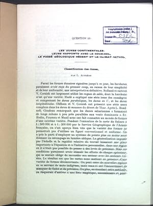 Seller image for Les dunes continentales leur rapports avec le sous-sol, le pass gologique rcent et le climat actuel; for sale by books4less (Versandantiquariat Petra Gros GmbH & Co. KG)