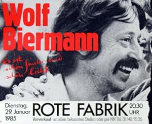 Plakat - Wolf Biermann - Es ist schön finster und schön licht.Neueingänge - Grafik, Gemälde, Plak...