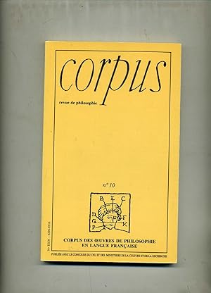CORPUS. Revue de philosophie. N° 10