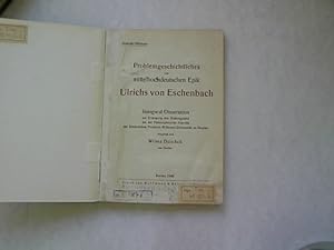 Imagen del vendedor de Problemgeschichtliches zur mittelhochdeutschen Epik Ulrichs von Eschenbach. a la venta por Antiquariat Bookfarm