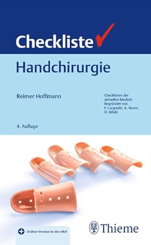 Image du vendeur pour Checkliste Handchirurgie mis en vente par Rheinberg-Buch Andreas Meier eK