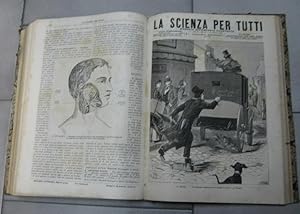 LA SCIENZA PER TUTTI - DUE ANNATE 1879-1880 e 1882 , riunite in unico volume., Milano, Sonzogno E...