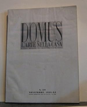 DOMUS - 1932 - n. 059 del novembre 1932 direttore GIO PONTI, Milano, Editoriale Domus, 1932