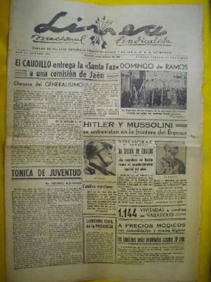 LÍNEA Nacional Sindicalista. Año II - Número 295 - 19 Marzo 1940