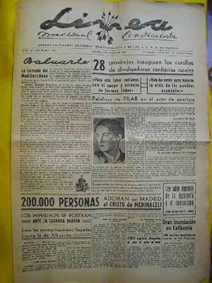 LÍNEA Nacional Sindicalista. Año II - Número 281 - 2 Marzo 1940