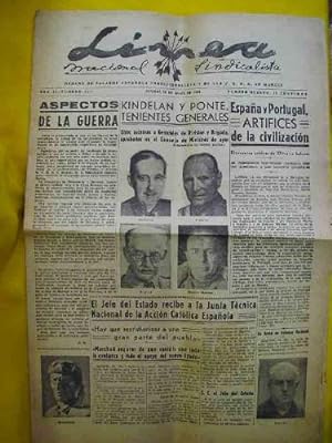 LÍNEA Nacional Sindicalista. Año II - Número 316 - 13 Abril 1940
