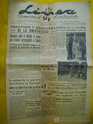 LÍNEA Nacional Sindicalista. Año II - Número 330 - 30 Abril 1940