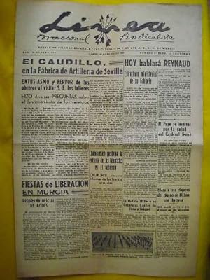 LÍNEA Nacional Sindicalista. Año II - Número 300 - 26 Marzo 1940