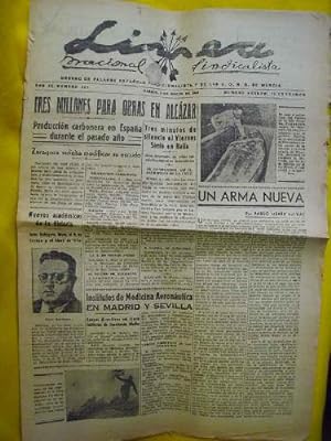 LÍNEA Nacional Sindicalista. Año II - Número 287 - 9 Marzo 1940