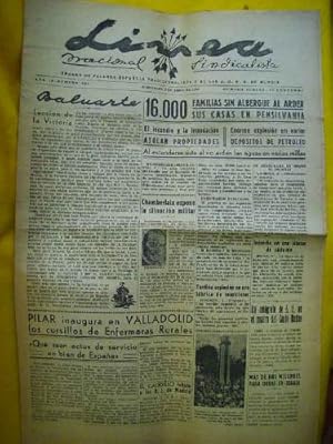 LÍNEA Nacional Sindicalista. Año II - Número 307 - 3 Abril 1940