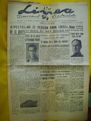 LÍNEA Nacional Sindicalista. Año II - Número 328 - 27 Abril 1940