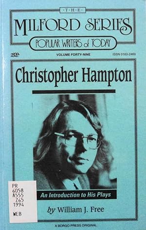 Seller image for Christopher Hampton: An Introduction to His Plays (Milford Series: Popular Writers of Today) for sale by School Haus Books