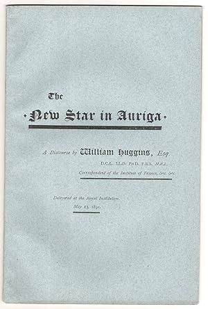 The New Star in Auriga. [Offprint from the] Royal Institution of Great Britain, Weekly Evening Me...