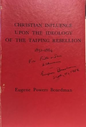 Seller image for Christian Influence Upon the Ideology of the Taiping Rebellion 1851-1864 for sale by Massy Books