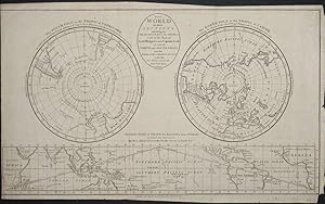 Geography. A Map of the World in three Sections.the Polar Regions to the Tropics in which are tra...