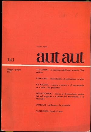 Imagen del vendedor de Aut Aut. Rivista bimestrale fondata da Enzo Paci. Nuova serie 141, maggio-giugno 1974 a la venta por Antikvariat Valentinska