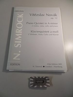 Bild des Verkufers fr Vtezslav Novk : Op. 12 - Klavierquintett a-moll - 2 Violinen, Viola, Cello und Klavier. Elite Edition 884. zum Verkauf von Druckwaren Antiquariat